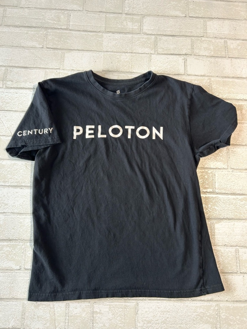 Peloton Black Tee with White Logo